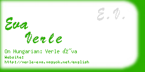 eva verle business card